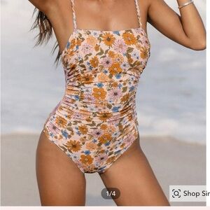 Cupshe floral full piece bathing suit - new wit tags, never worn